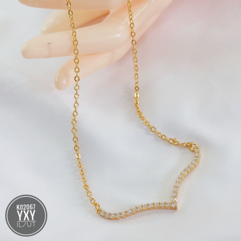 Kalung yaxiya fuji rantai permata gold K02067