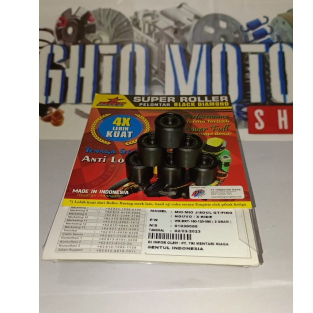 ROLLER ROLER BRT MIO SMILE MIO SORTY Eceran roller BRT mio series mio old / mio soul / mio j / mio gt /fino 110 / nuvo / x ride &amp; fino 110 ROLLER BRT MIO J 7 8 9 10 GRAM ROLLER MIX OPLOS ROLLER RACING BRT MIO OLD SPORTY roller racing brt black diamond