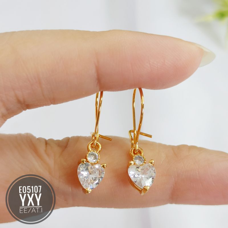 Anting yaxiya permata love gold E05107