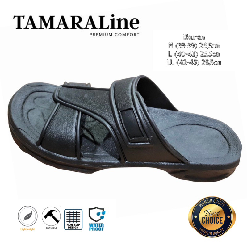 Sandal Selop Slide Slip on Karet Pria Wanita Unisex Dewasa / Remaja - TAMARALINE 30 / Bahan Premium Lentur Empuk Ringan Kuat Anti Slip Anti Air / Model Sandal Casual Santai Rumah Hotel Outdoor Kamar Mandi Murah Original