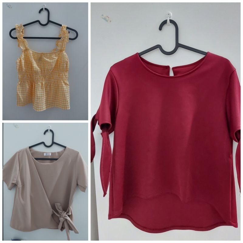 preloved atasan / blouse / kaos / crop top / t-shirt / baju santai wanita | remaja | perempuan warna