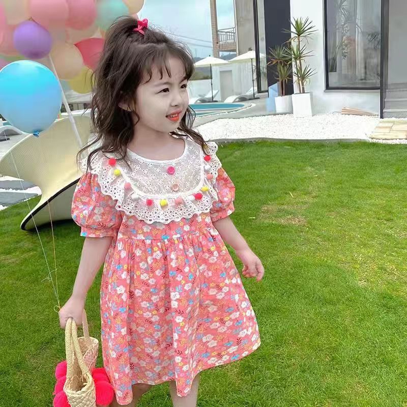 COD dress import anak pink