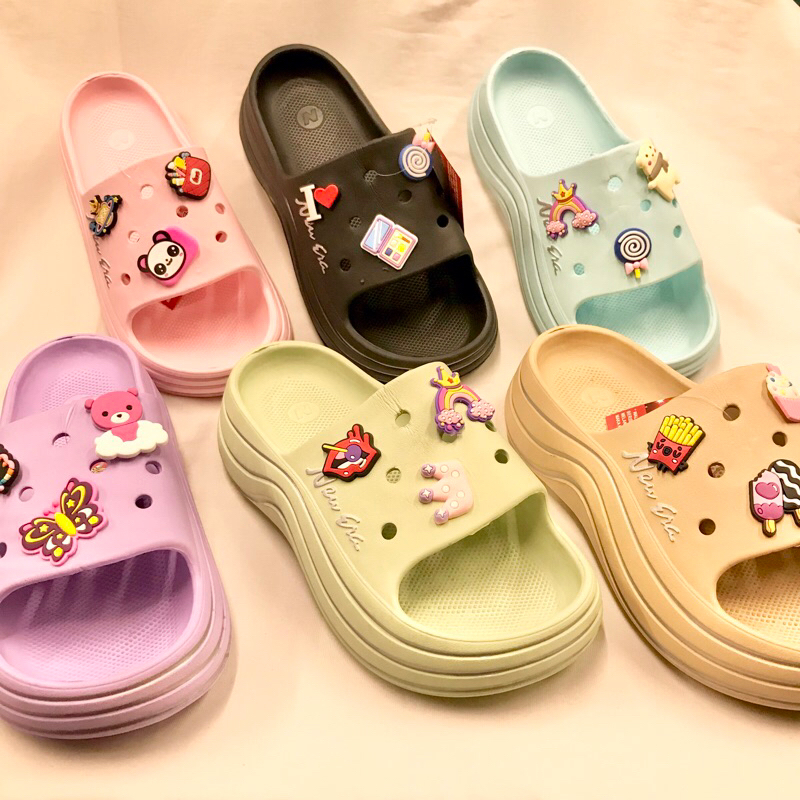 NEW ERA - SANDAL KARET SELOP TEBAL WANITA SANDAL FUJI