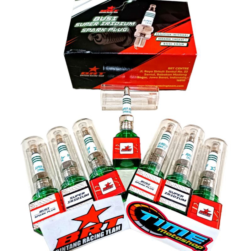 PROMO BUSI BRT SUPER IRIDIUM PLUS CPR9EAIX-9B ( HONDA / YAMAHA / KAWASAKI / SUZUKI ) NMAX - AEROX - JUP MX - MX KING - R15 - R25 - BEAT KARBU - BEAT FI - SCOOPY FI - BEAT POP - VARIO125 - VARIO150 -  CRF - FU 150 - GSX150 - KLX HEAD BRT