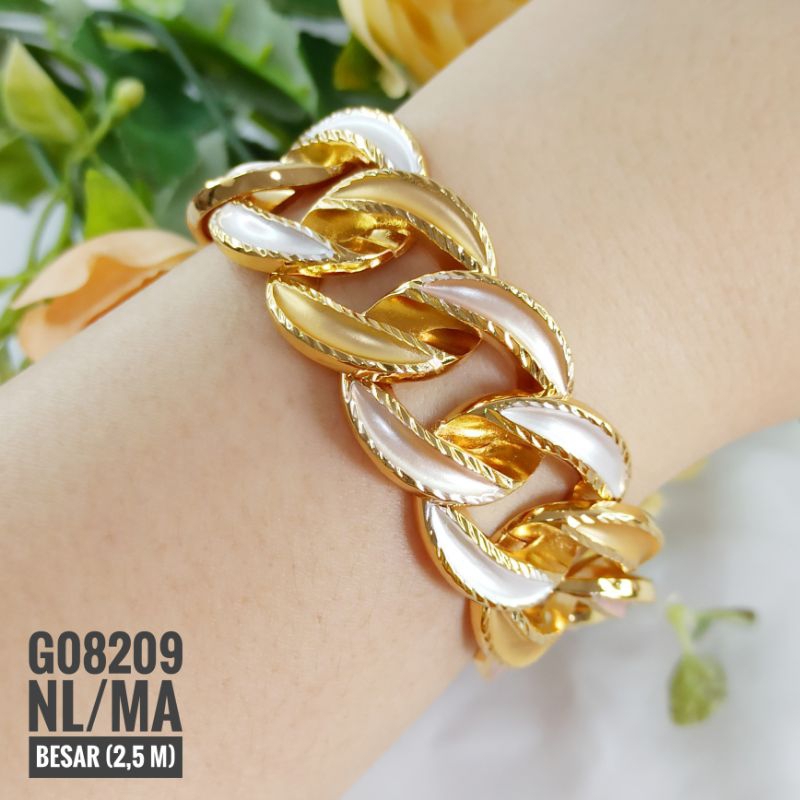 Gelang xuping sisik naga mix mewah gold G08209