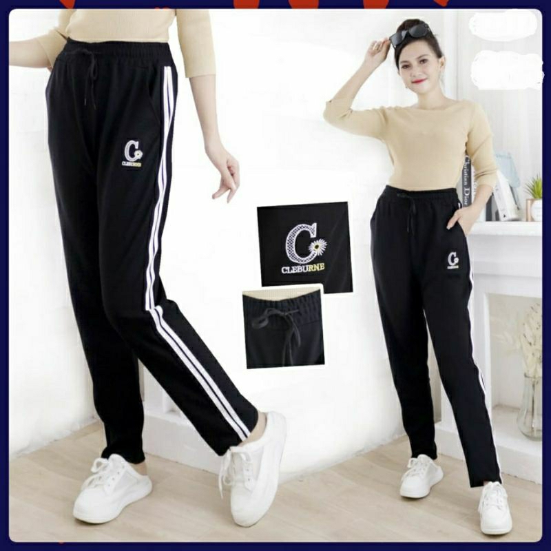 Celana Panjang Training Wanita Olahraga Jogging Senam Tebal Allsize