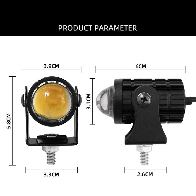 lampu tembak laser 2 warna High low putih kuning waterproof / lampu led motor/ lampu dekat kuning/ lampu jauh putih  /Lampu kabut 8-85V 3000k 6000k / Lampu tembak D2 20watt Mobil Motor