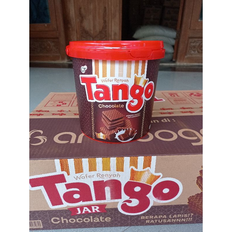

Tanggo Jar Ember 1PCS Wafer roti buskuit Cokelat/Vanila Kaleng 300g