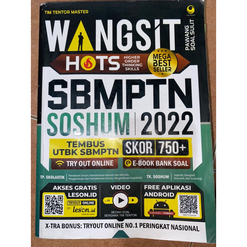 Buku Wangsit SBMPTN SOSHUM 2022 preloved
