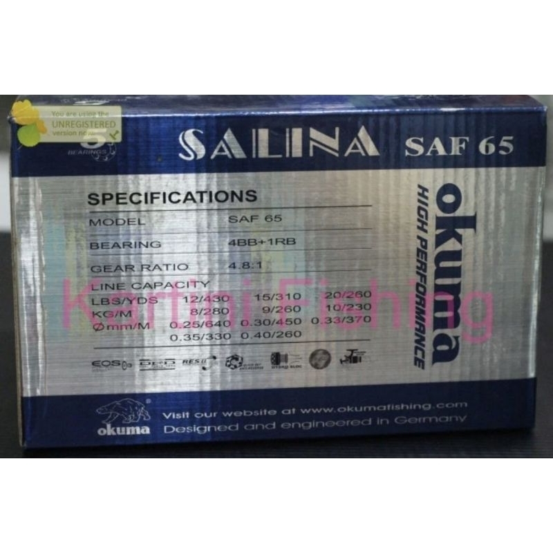Reel Okuma Salina 65 SAF Baitrunner