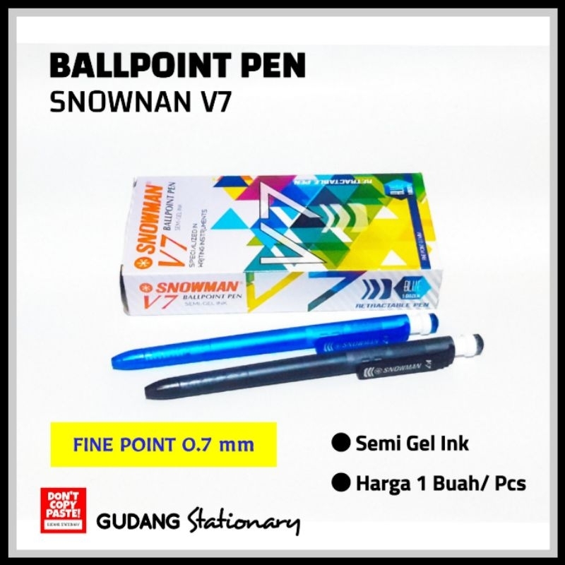 

Pulpen Push In SNOWMAN V7 [ 1 pcs ]