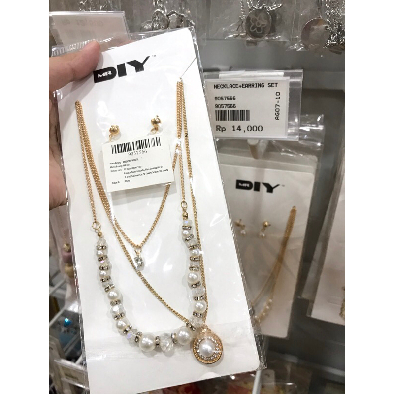 Mr.DIY kalung anting buy 1 get 4