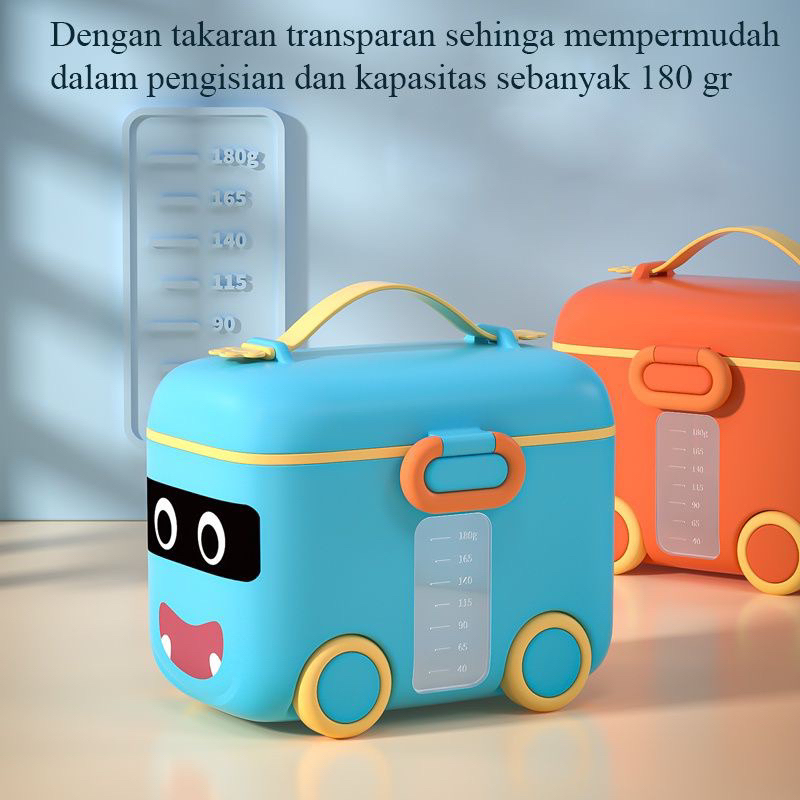 Tempat Kotak Penyimpanan Susu Bubuk Bayi Bus Portable Kotak Makanan Pelengkap