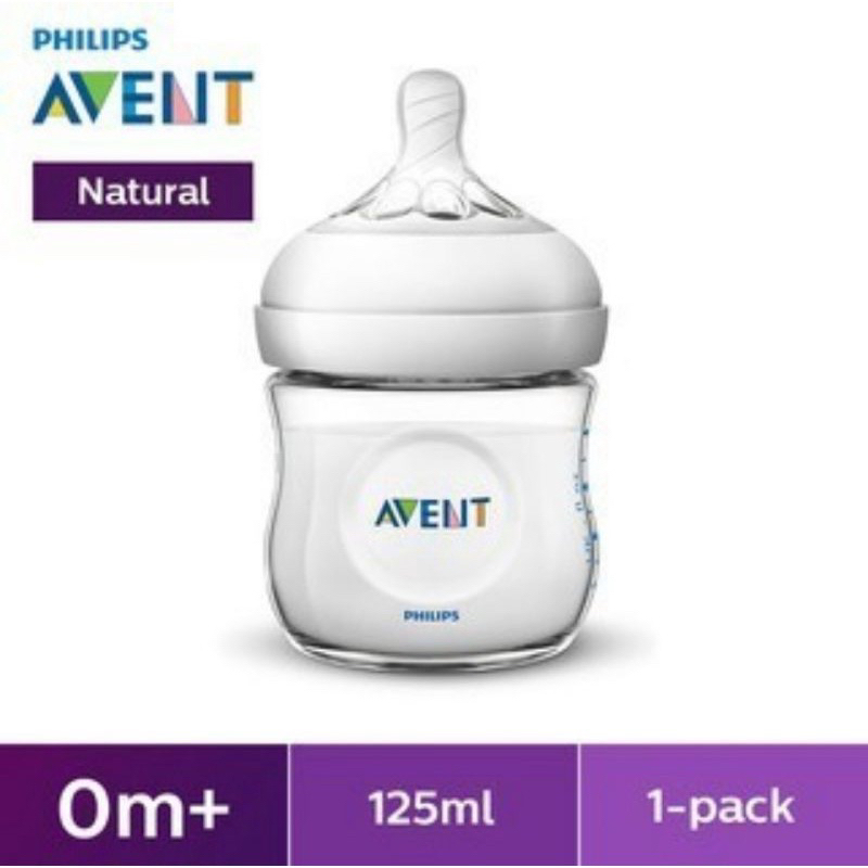 Botol Susu Philips Avent Natural Bottle 125ml Single Double / Botol Avent / Dot Minum Susu Bayi Wide