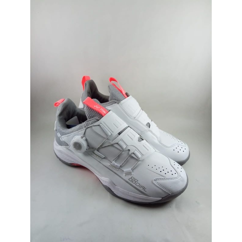 Sepatu Bulutangkis Yonex BOA 88D Dial White Grey Peach