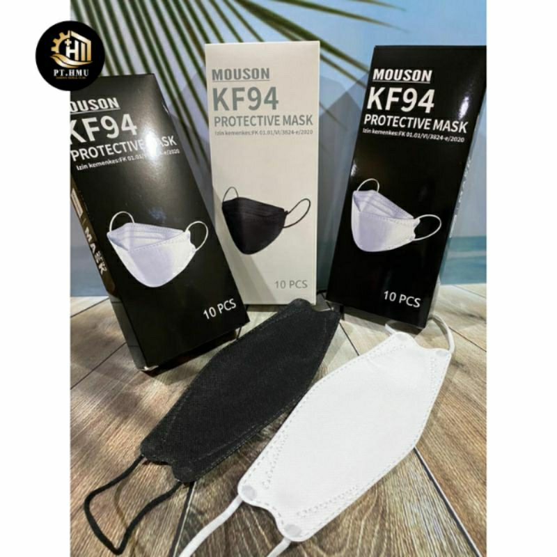 MASKER KF94 HITAM DAN PUTIH ISI 50  pcs masker kf 94 masker korea