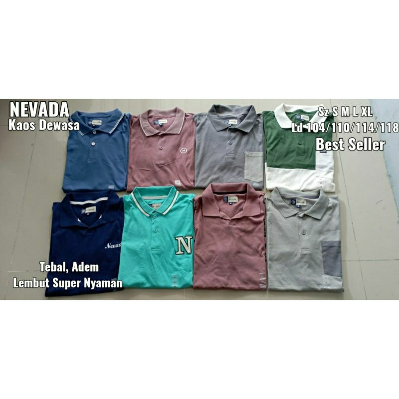 Kaos Kerah Pria Dewasa Original Brand Nevada