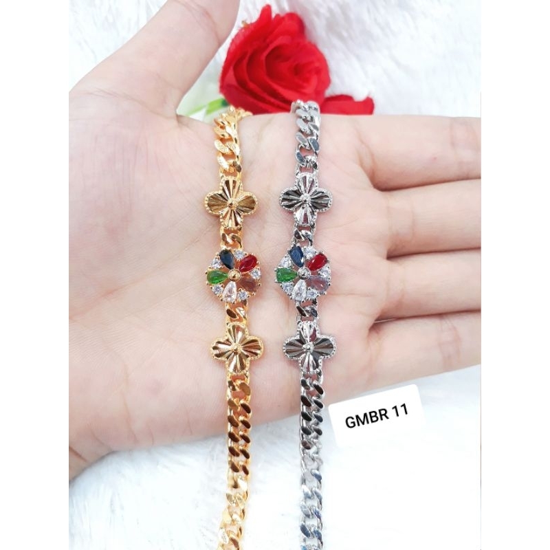 Gelang Rantai perhiasan xuping dewasa model batu permata dilapisi emas 18k