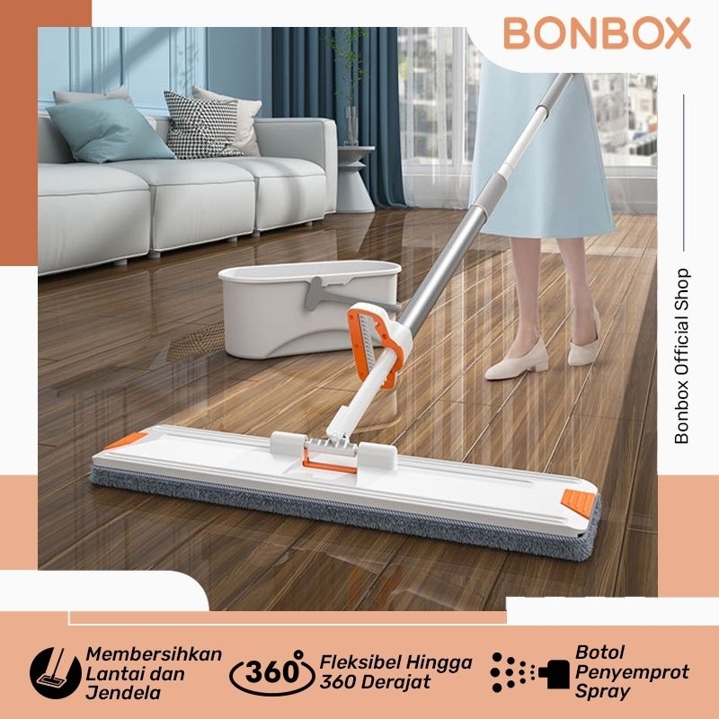 Bonbox BCT807 360° Hands-free Microfiber Flat Mop