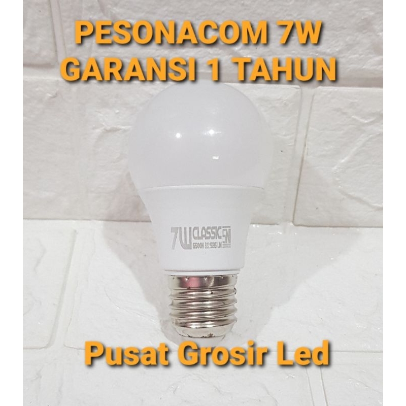 PAKET 5 PCS LAMPU LED PESONACOM 7 WATT CAHAYA PUTIH GARANSI 1 TAHUN