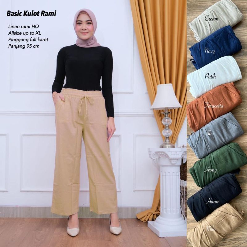 Kulot Basic Linen Rami PREMIUM //JF4754