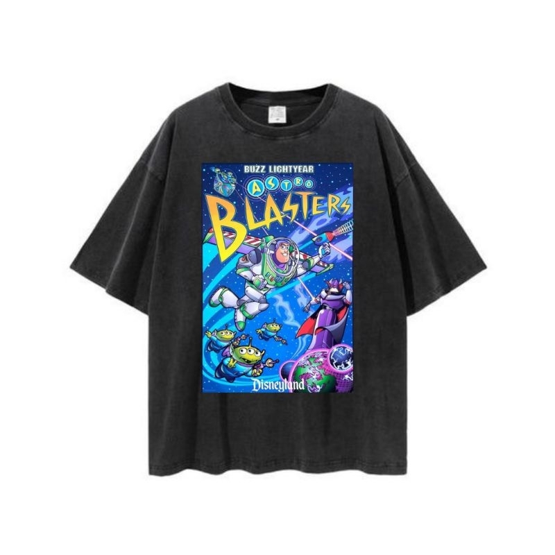 Kaos Oversize Premium Buzz Lightyear - Toy Story Black Oversized Tshirt