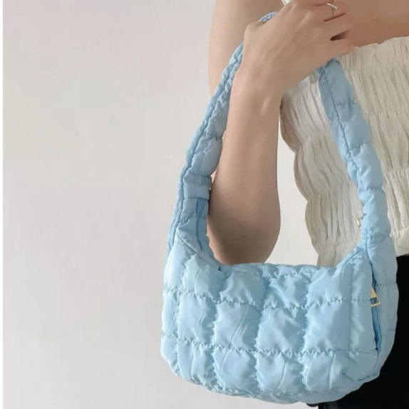 uniQue.id - Shoulder Bag LEONY Puffy Bag Parasut Water Proof Tas Bahu Small Size Aesthetic Hobo Bag Outdoor Casual