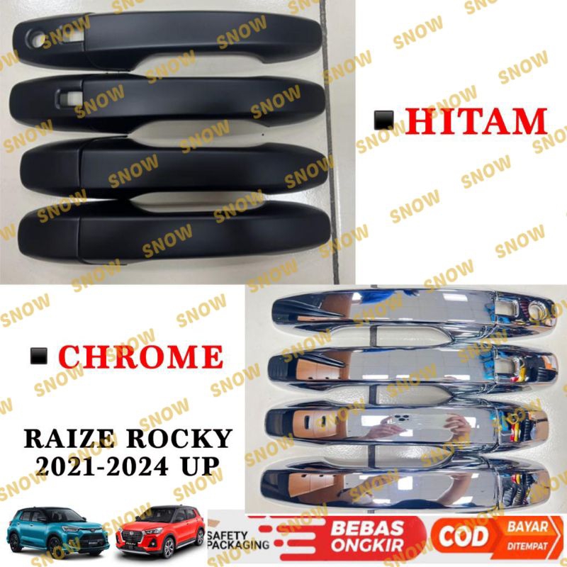 Handle Cover Raize Rocky 2021 2023 2024 Hitam Chrome