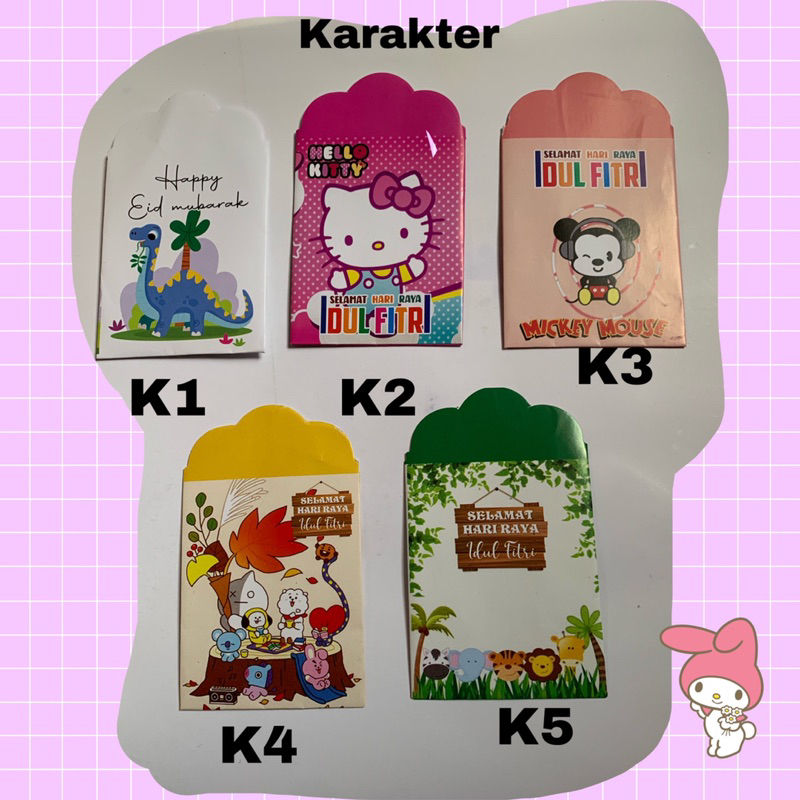

Amplop Lebaran Karakter Kartun Termurah isi 50 pcs