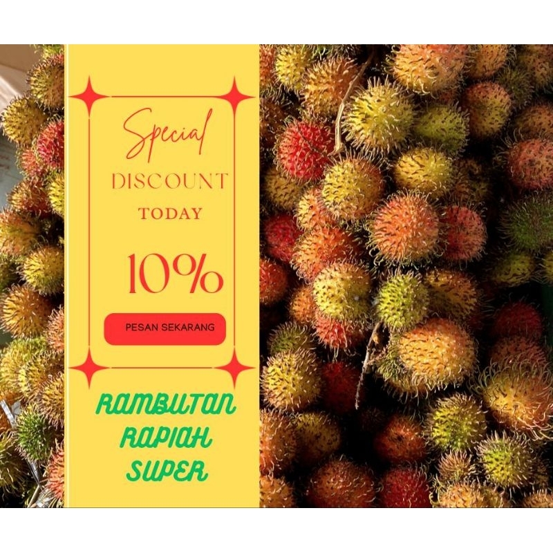 

RAMBUTAN RAFIAH ASLI!!!buah rambutan rapiah|1kg|buah rambutan manis|nuri fruits|buah segar bandung|rapiah|rambutan|buah rambutan