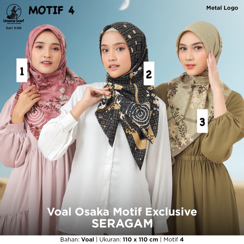 (V.06) SEGIEMPAT VOAL OSAKA MOTIF EXCLUSIVE SERAGAM