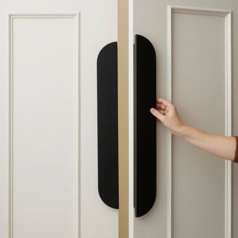 Handle Pintu Rumah Gagang Pintu Kayu Jati Bentuk Oval Premium Grade A