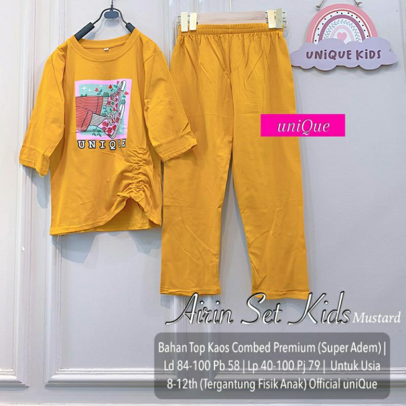 AIRIN SET KIDS / SETELAN ANAK BAJU KERUT / UNIQUE