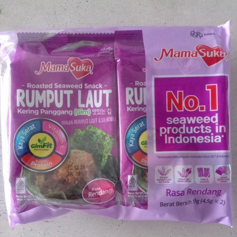 Mamasuka Rumput Laut 1bungkus isi 2 pack