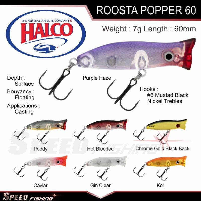 Halco Roosta Popper 60 Lure Popping Floating