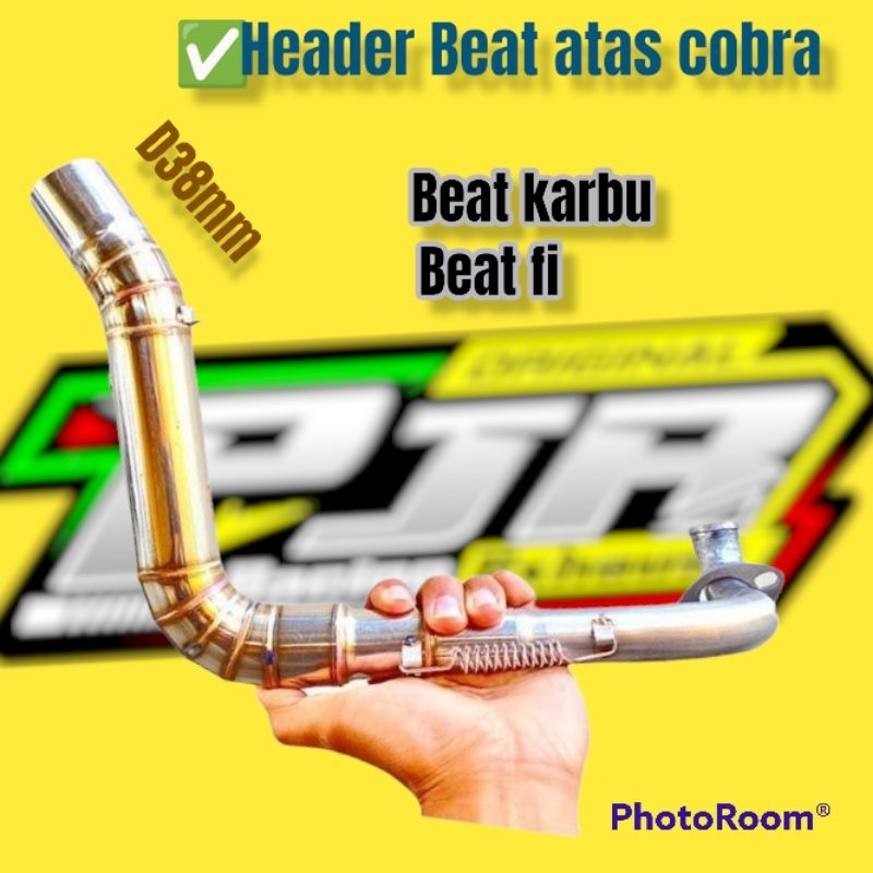 Header knalpot Beat karbu &amp; Beat fi Inlet 38 mm atas roadrace