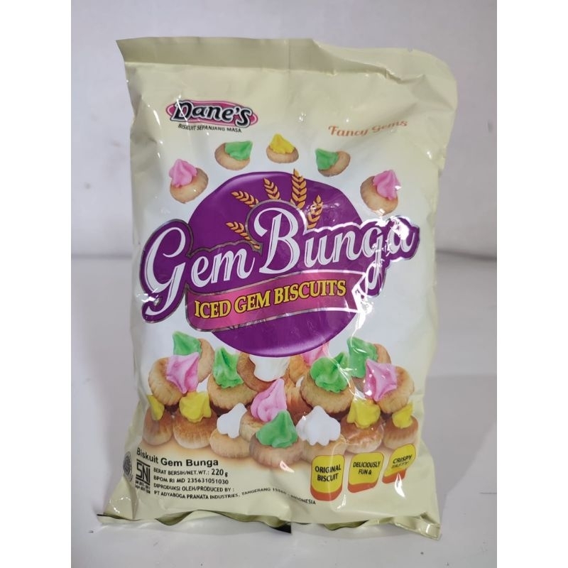 

Biscuits Gem Bunga / Biskuit Enak Jadul Kembang Gula 220g DANE'S ICED GEM Jaman Dulu Biskuit Bunga Gula Kuno Biskuat Kue Cookies