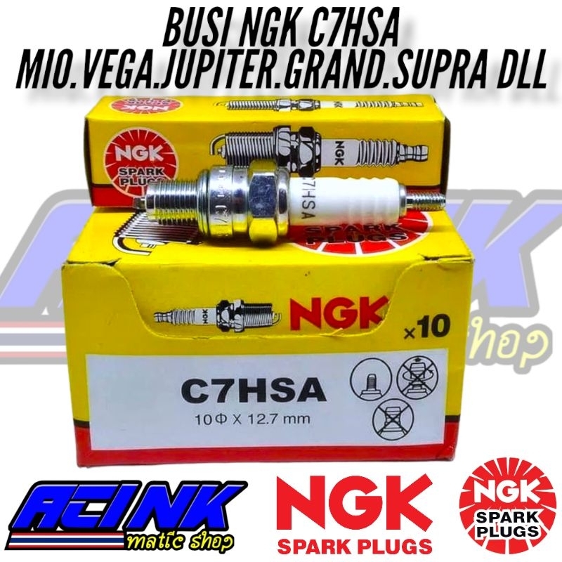 BUSI NGK C7HSA BUSI NGK C7 BUSI UNTUK MIO, GRAN, SUPRA X LAMA, JUPITER, VEGA