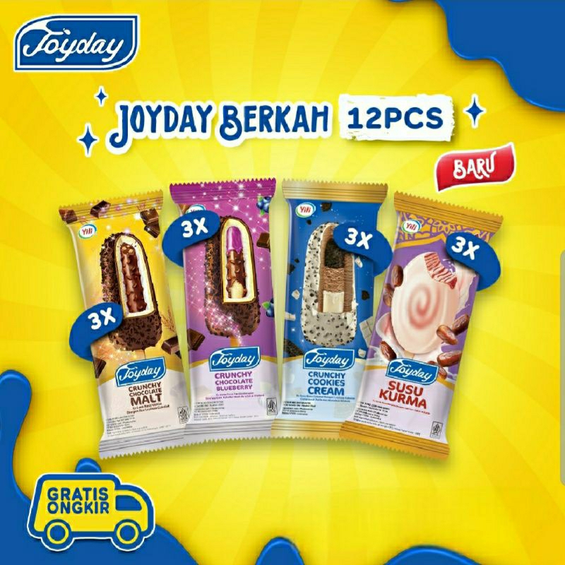 Joyday Ice Cream Package Joyday Berkah - Isi 12 pcs Es krim Mix