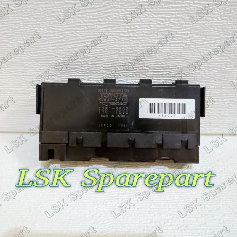 Relay Integration Fuse Box Toyota New Yaris - Vios - Sienta - Corolla - Altis Original 82641-47020