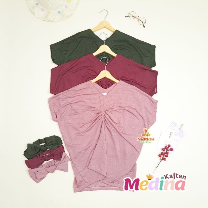 Medina Kaftan Anak Perempuan Free Bando Usia 2-6 Tahun | Baju Lebaran Kaftan Anak Cewek