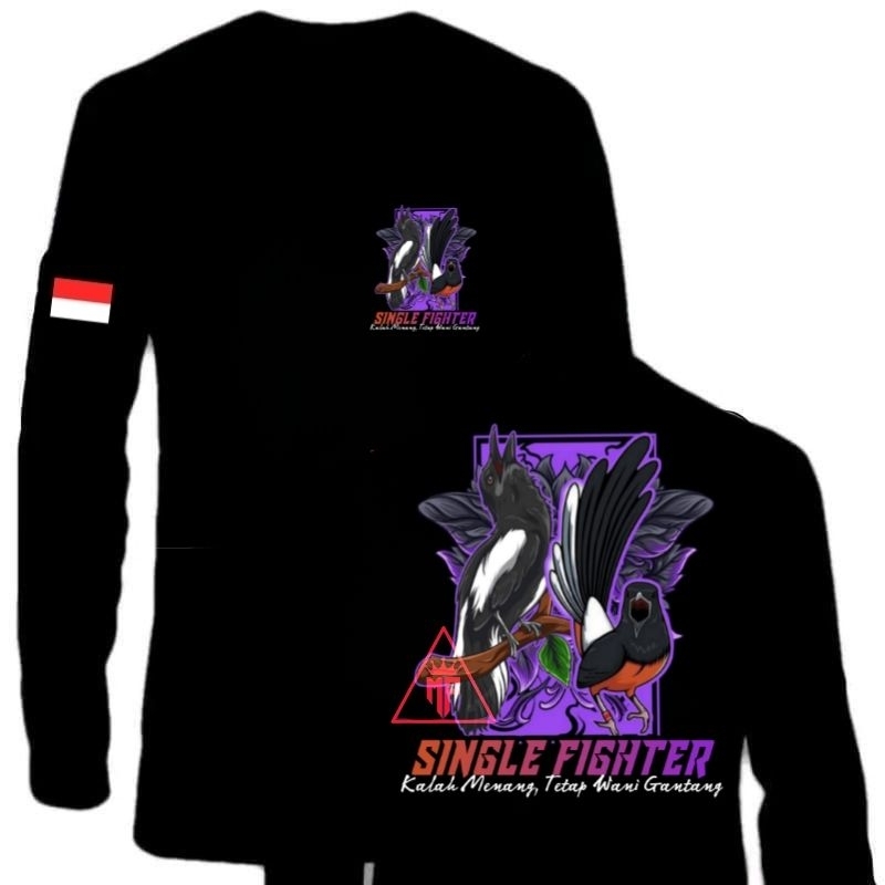 KAOS SINGLE FIGHTER MURAI X KACER BAHAN ADEM