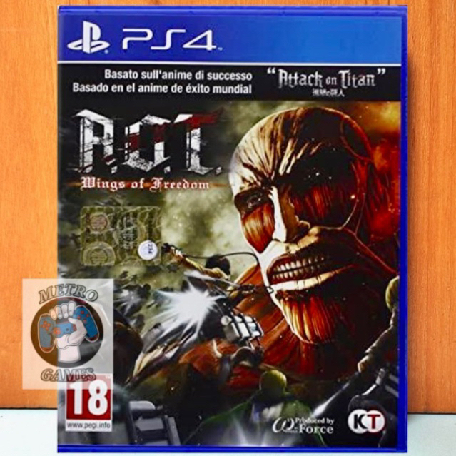 Attack on Titan PS4 Kaset Attack on Titan Wings of Freedom Playstation PS 4 5 CD BD Game Games Aot attacks on titans mainan gim original ori asli attackontitan attackontitans