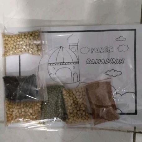 

kolase biji bijian tempel sendiri tema ramadhan