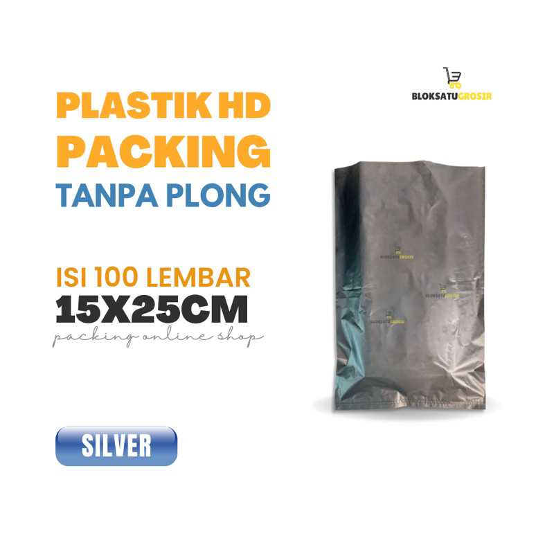 

Packing Olshop HD Silver Polos 15x25 (100 lembar) Kantong kurir