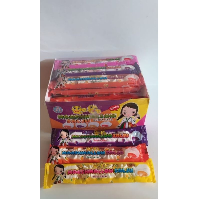 

Permen Cemilan Snack Marshmallow Kapas Salju Selai Buah (isi 30 pcs)