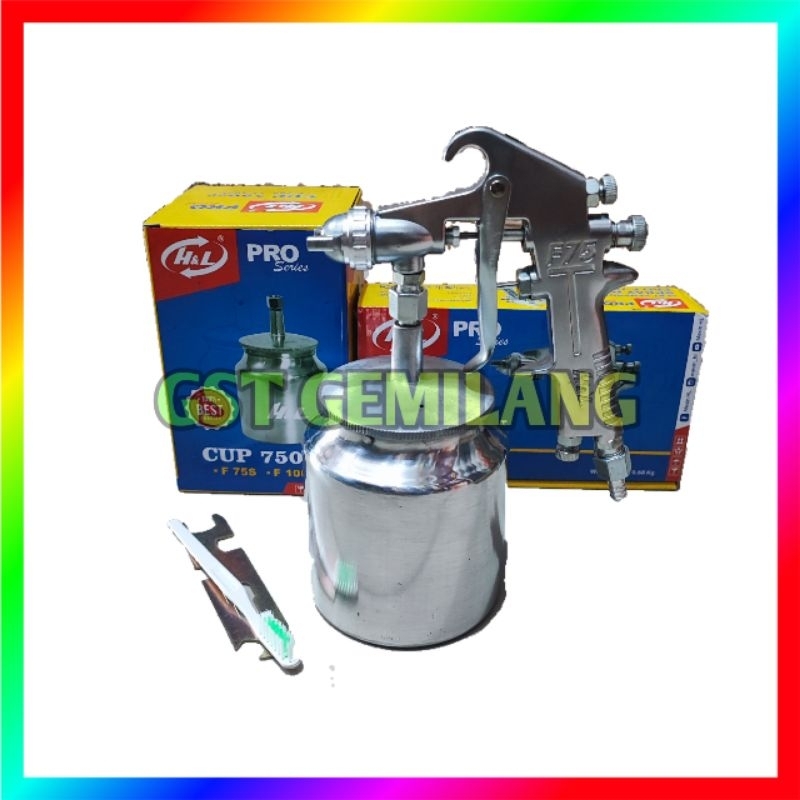 SPRAY GUN CAT HNL H&amp;L F75 S TABUNG BAWAH
