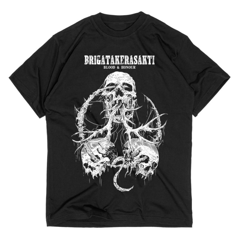 T-Shirt IKSPI Kera Sakti "BRIGATA V8 SKULL Q" ( FREE 16 STICKET PREMIUM, BOX, ZIPLOCK) - PSKRDVSN.LT