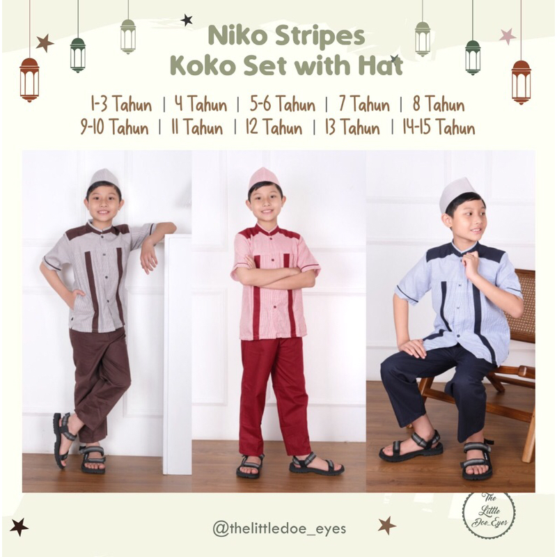 Niko Stripes Koko Set with Hat