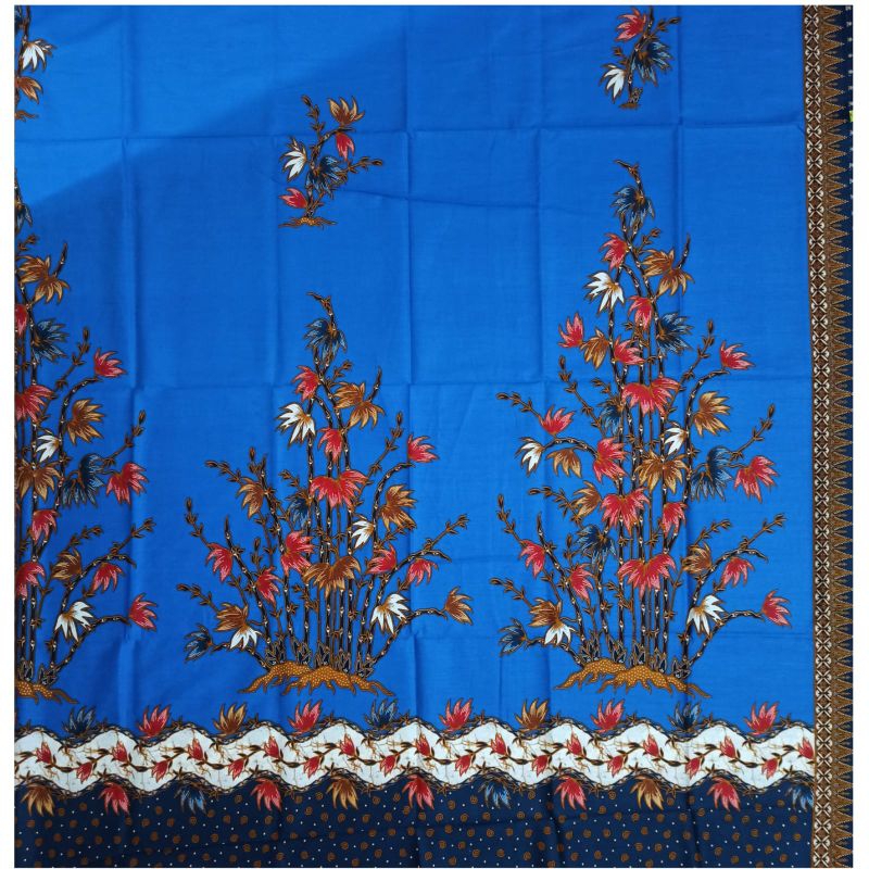 Kain Batik Primisima Katun motif Pohon Bambu Biru